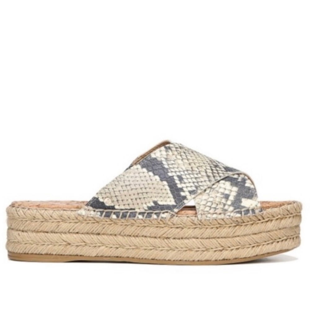 Sam Edelman Snake Skin Platform Slides | Size 8 |